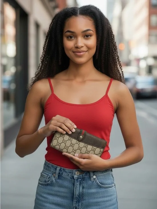 Gucci Vintage  1980’s  Monogram Wallet - Picture 1 of 7